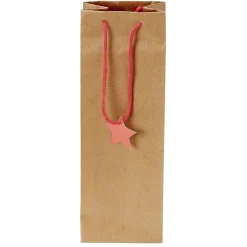 Gifi Sac bouteille papier recyclé certifié FSC® marron 12x8,5xH35cm^ Loisirs Créatifs Et Emballage Cadeau