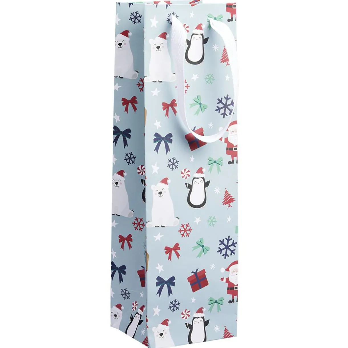 Gifi Sac cadeau à bouteille imprimé Noël^ Loisirs Créatifs Et Emballage Cadeau