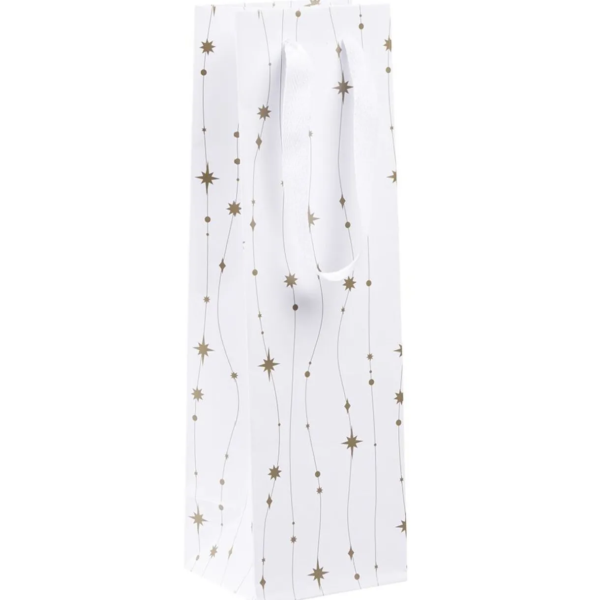 Gifi Sac cadeau à bouteille imprimé Noël doré^ Loisirs Créatifs Et Emballage Cadeau