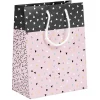 Gifi Sac cadeau à pois noirs et roses^ Loisirs Créatifs Et Emballage Cadeau