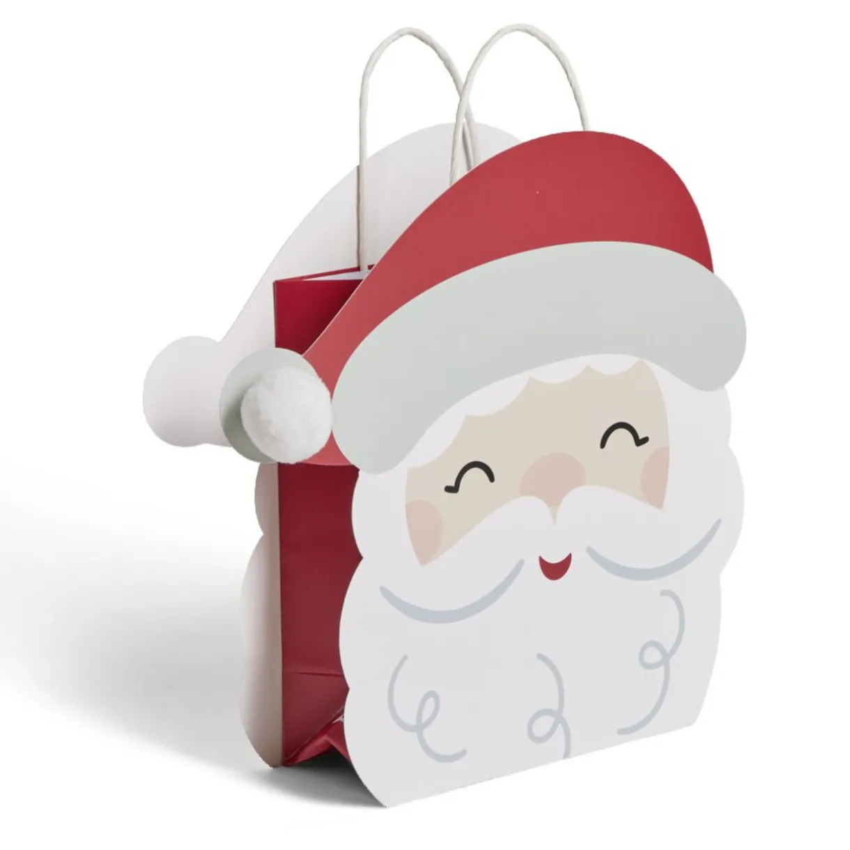 Gifi Sac cadeau fantaisie forme tête de père Noël 27xH29cm^ Loisirs Créatifs Et Emballage Cadeau