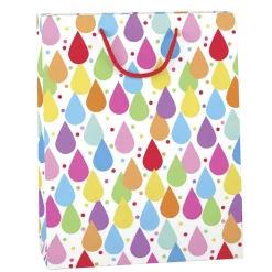 Gifi Sac cadeau goutte et point multicolore 22,9x17,5x9,8cm^ Loisirs Créatifs Et Emballage Cadeau