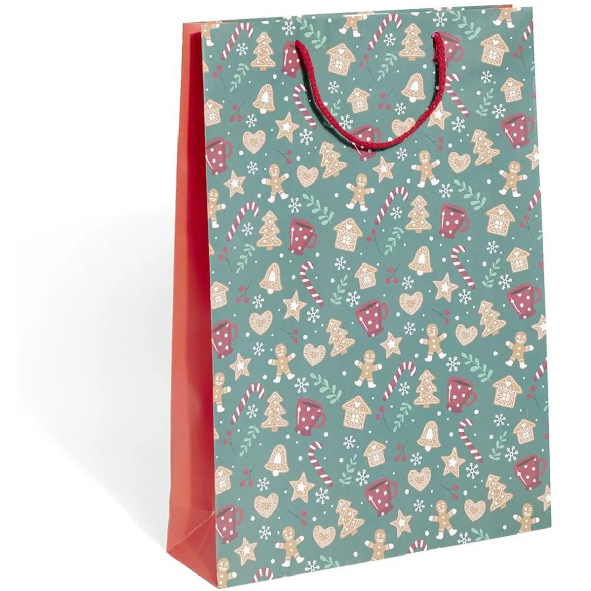 Gifi Sac cadeau motif gnome Père Noël ou biscuit pain d'épices - Taille L^ Loisirs Créatifs Et Emballage Cadeau