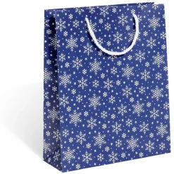 Gifi Sac cadeau Noël argenté ou bleu - Taille M^ Loisirs Créatifs Et Emballage Cadeau
