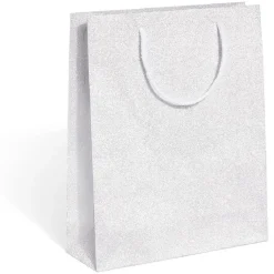 Gifi Sac cadeau Noël argenté ou bleu - Taille M^ Loisirs Créatifs Et Emballage Cadeau