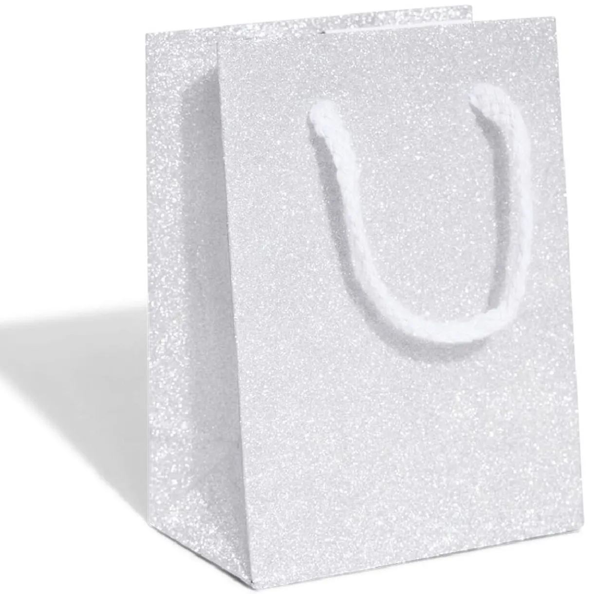 Gifi Sac cadeau Noël argenté pailleté ou bleu motif flocon -Taille S^ Loisirs Créatifs Et Emballage Cadeau