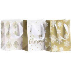 Gifi Sac cadeau Noël Blanc Doré taille S^ Loisirs Créatifs Et Emballage Cadeau