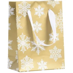 Gifi Sac cadeau Noël Blanc Doré taille S^ Loisirs Créatifs Et Emballage Cadeau