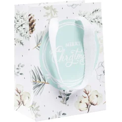 Gifi Sac cadeau Noël design jardin d'hiver L10,8x14,6 cm^ Loisirs Créatifs Et Emballage Cadeau