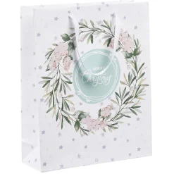 Gifi Sac cadeau Noël design jardin d'hiver L26x32 cm^ Loisirs Créatifs Et Emballage Cadeau