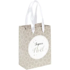 Gifi Sac cadeau Noël doré L33X10X9 cm^ Loisirs Créatifs Et Emballage Cadeau