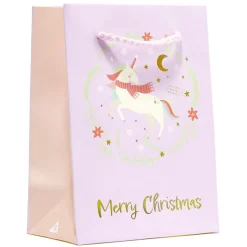 Gifi Sac cadeau Noël enfant licorne ou dinosaure 11xH15cm - 2 modèles^ Loisirs Créatifs Et Emballage Cadeau