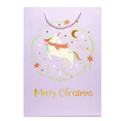 Gifi Sac cadeau Noël enfant licorne ou dinosaure 33xH46cm - 2 modèles^ Loisirs Créatifs Et Emballage Cadeau