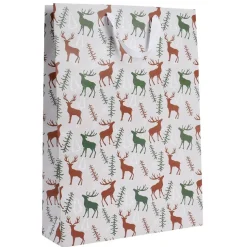 Gifi Sac cadeau Noël Gris Vert taille L^ Loisirs Créatifs Et Emballage Cadeau