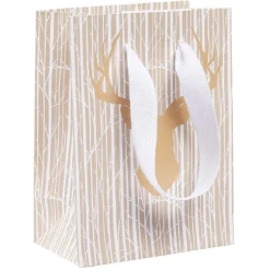 Gifi Sac cadeau Noël motif nature Taille S L10,8xH14,6cm^ Loisirs Créatifs Et Emballage Cadeau