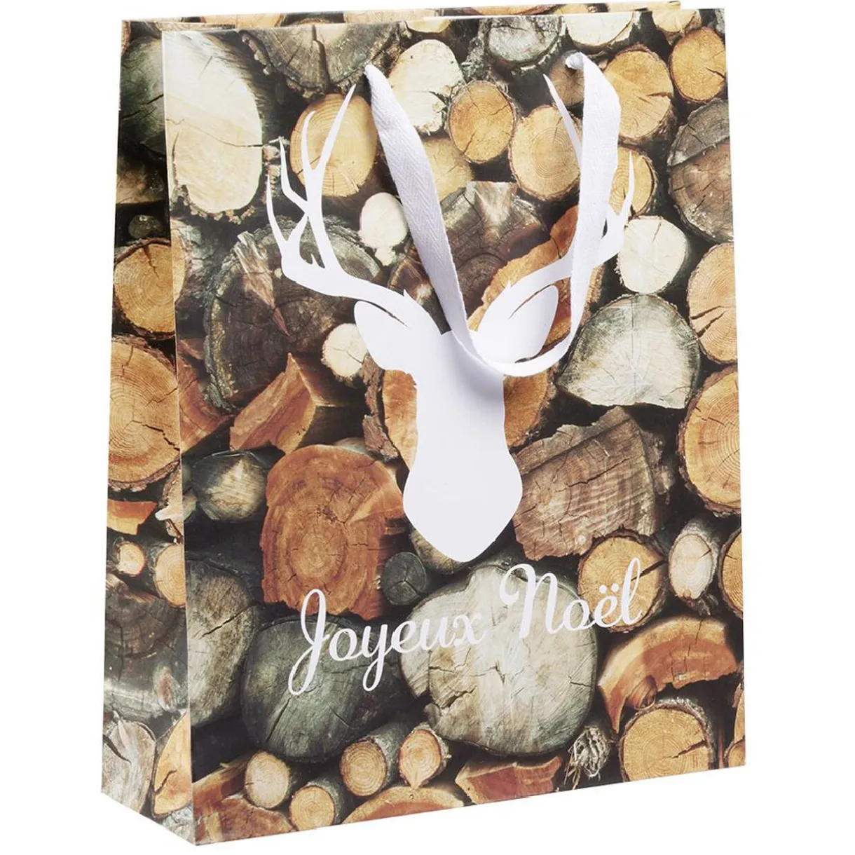 Gifi Sac cadeau Noël motif nature Taille M L26xH32cm^ Loisirs Créatifs Et Emballage Cadeau