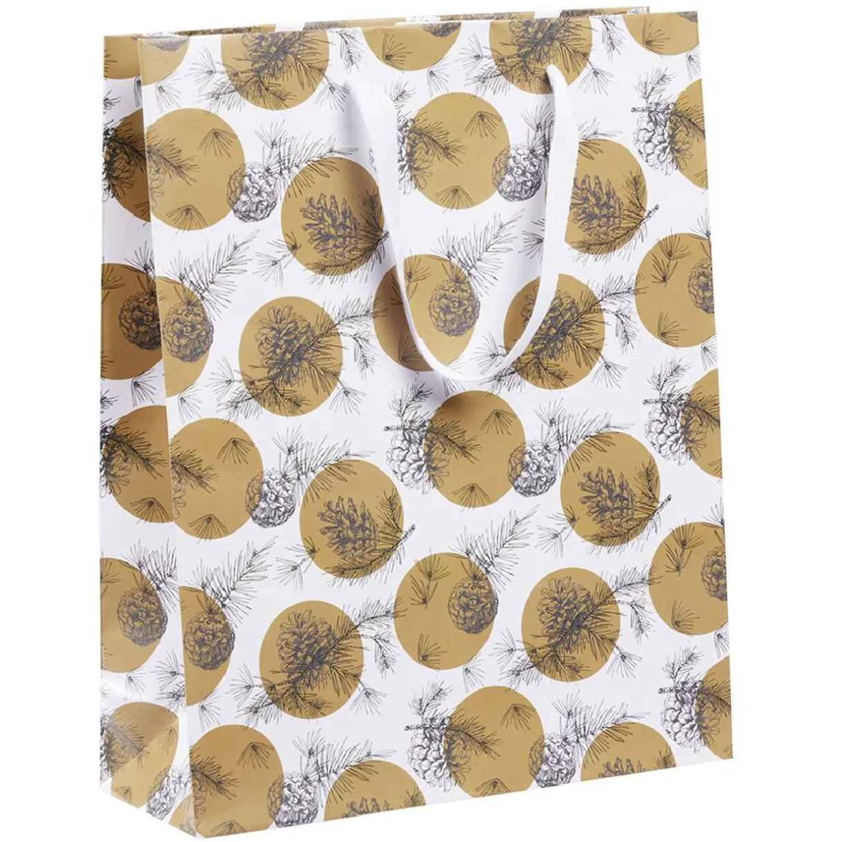 Gifi Sac cadeau Noël motif nature Taille M L26xH32cm^ Loisirs Créatifs Et Emballage Cadeau