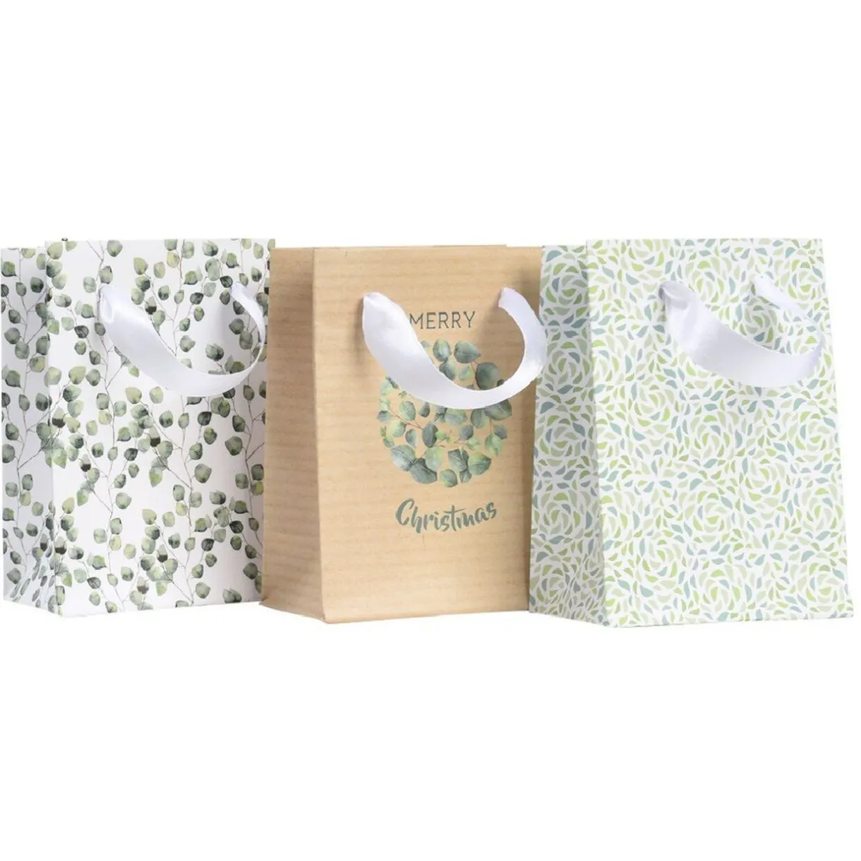 Gifi Sac cadeau Noël Vert Naturel taille S^ Loisirs Créatifs Et Emballage Cadeau