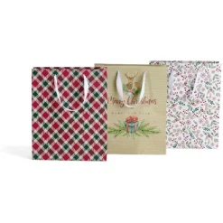 Gifi Sac cadeau Noël Vintage L32X26 cm^ Loisirs Créatifs Et Emballage Cadeau