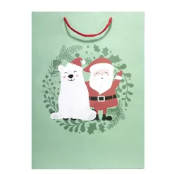 Gifi Sac cadeau Noël 33xH46cm - 2 modèles^ Loisirs Créatifs Et Emballage Cadeau