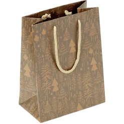 Gifi Sac cadeau papier recyclé certifié FSC® imprimé marron Taille M^ Loisirs Créatifs Et Emballage Cadeau