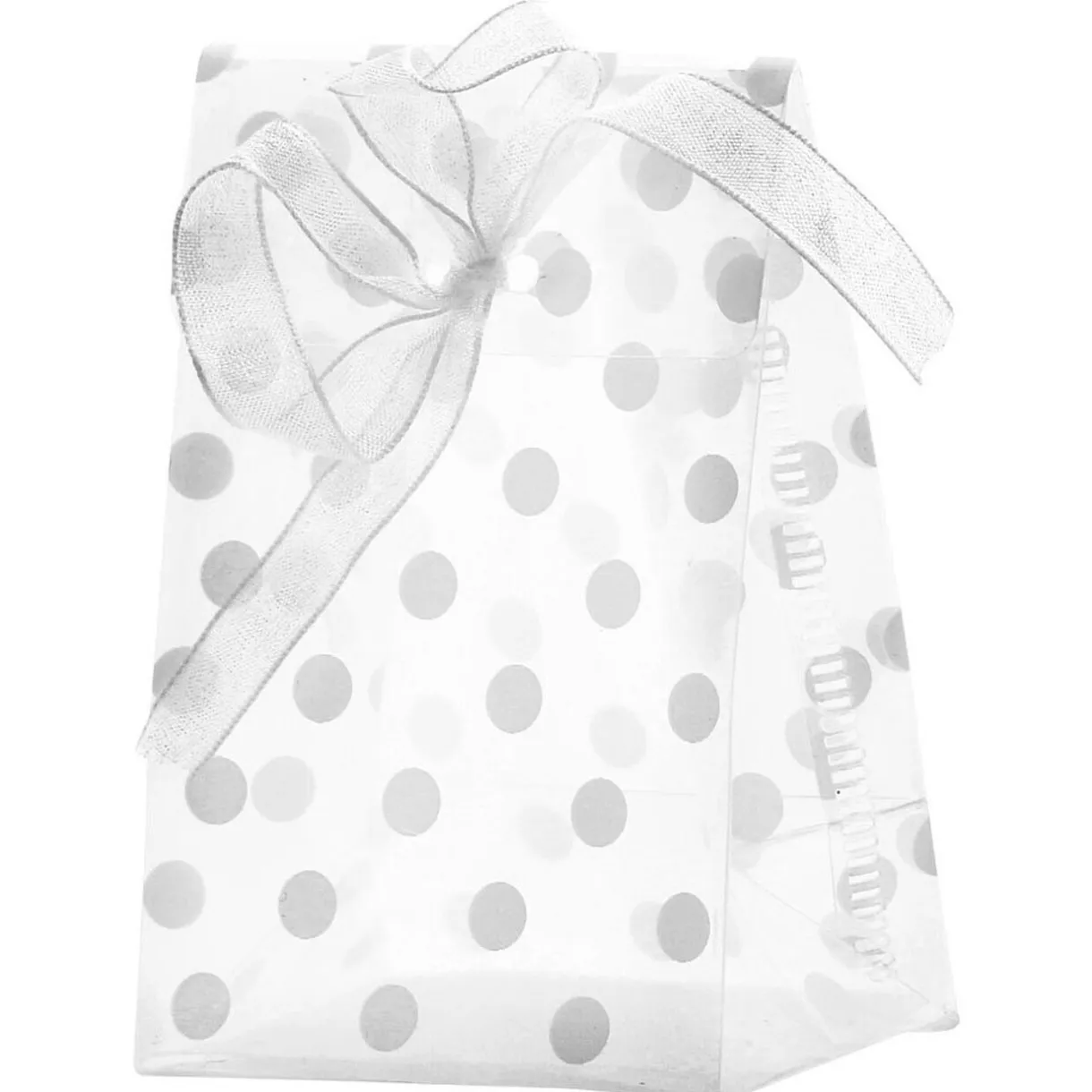 Online Gifi Sachet pour dragées motif pois gris x6