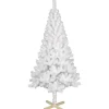 Best Gifi Sapin artificiel blanc 400 branches pied bois H.180 cm