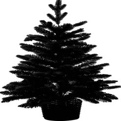 Outlet Gifi Sapin artificiel enneigé pot tressé 258 branches Ø56xH100cm