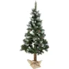 Gifi Sapin artificiel enneigé tronc aspect bois sac jute Ø72xH150cm