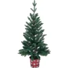 Gifi Sapin artificiel pot métal motif flocon rouge et blanc 258 branches Ø55xH100cm