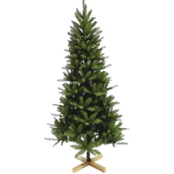 Hot Gifi Sapin artificiel vert 786 branches pied bois H.180 cm