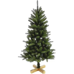 Gifi Sapin artificiel vert pied bois H.120 cm