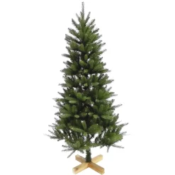 Hot Gifi Sapin artificiel vert pied bois H.150 cm