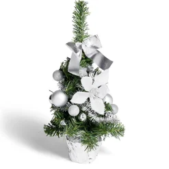 Discount Gifi Sapin décor argenté H36cm