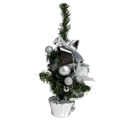 Discount Gifi Sapin décor argenté H36cm