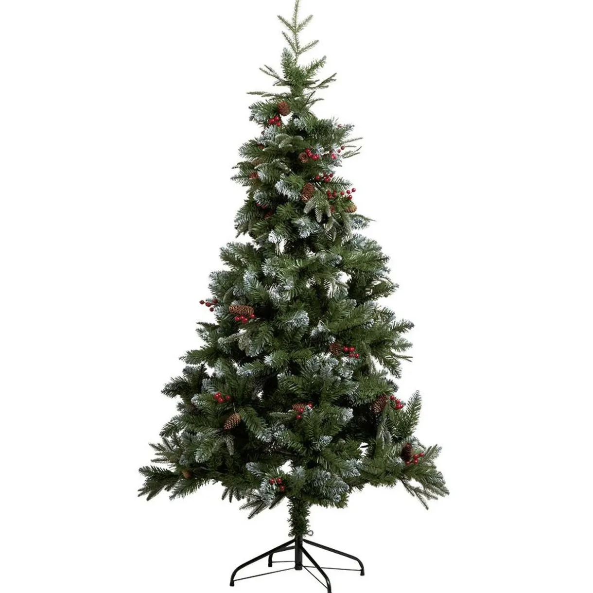 Clearance Gifi Sapin de Noël artificiel floqué neige avec pomme de pin H180cm