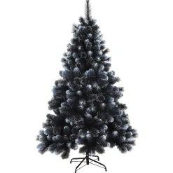 Discount Gifi Sapin de Noël artificiel noir effet floqué 1,5 m