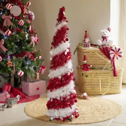 Sale Gifi Sapin de Noël artificiel POP UP rouge et blanc Ø30xH120cm