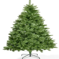 Hot Gifi Sapin de Noël artificiel vert avec pied métal Ø120xH210cm