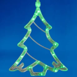 Gifi Sapin de Noël lumineux vert fixe^ Décoration Extérieure De Noël