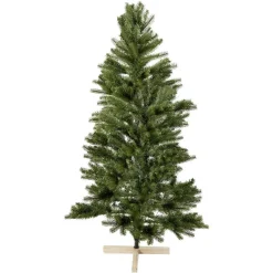 Hot Gifi Sapin de Noël Vert effet réel avec pied en bois H150 cm