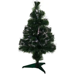 Sale Gifi Sapin de Noël vert fibre optique 60 cm 8 led couleurs changeantes