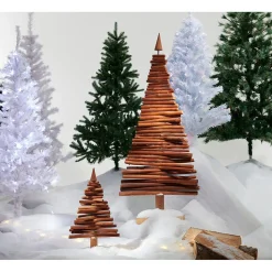 Discount Gifi Sapin Noël bois flotté brun 0,53 m