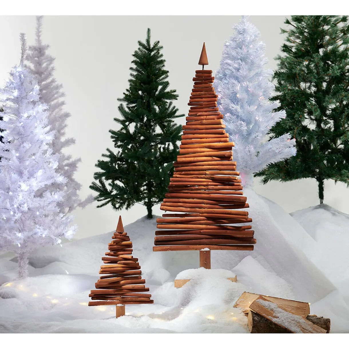 Gifi Sapin Noël bois flotté brun 0,9 m