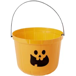 Best Gifi Seau à bonbons Halloween imprimé citrouille blanc et noir