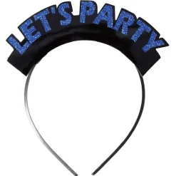 Best Gifi Serre-tête avec inscription LET'S PARTY gris argenté