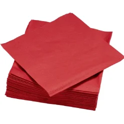 Sale Gifi Serviette carré unie rouge 2 plis en papier x50