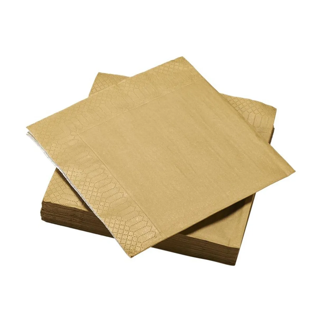 Sale Gifi Serviette carrée dorée 3 plis en papier x20