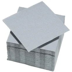 Best Gifi Serviette cocktail carrée gris clair 2 plis en papier x40