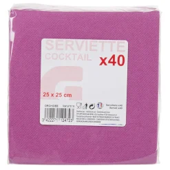 Sale Gifi Serviette cocktail jetable violet x40